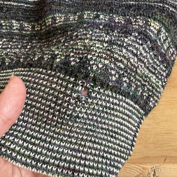 Vintage Bizzarro Gray Geometric Wool Sweater Mens Large (IT 50) Made in Italy - Picture 5 of 7